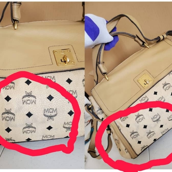 MCM VISETOS Cream 2way Shoulder Bag - Picture 6 of 13